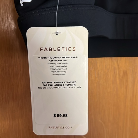 BNWT Fabletics The On the go MIDI sports bra II - Picture 3 of 6